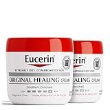 Eucerin Original Healing Cream, Unscented Body Cream for Extremely Dry, Sensitive and Compromised Skin, Emollient Enriched Body Moisturizer, 16 Oz Jar, Pack of 2