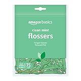 Amazon Basics Clean Mint Flossers, 75 Count, 1-Pack