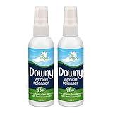 Downy Wrinkle Releaser Spray All In One Wrinkle Release Spray Travel Size, Odor Eliminator, Static Remover Fabric Refresher & Ironing Aid for Clothes 3 Fl Oz (Pack of 2), Crisp Linen Scent