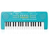 Raimy Kids Keyboard Piano, 37 Keys Portable Piano Early Learning Educational Electronic Music Keyboard Instrument Toys for 3 4 5 6 7 8 Year Old Boys and Girls (Blue)