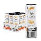 CELSIUS Sparkling Orange, Functional Essential Energy Drink 12 Fl Oz (Pack of 12)