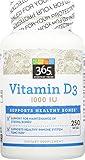 365 Everyday Value, Vitamin D3 1000 IU, Capsule, 250 ct