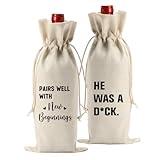 FBCCZEY Divorce Gifts for Women Wine Bag, Breakup Gifts for Women, Divorce Party Decorations for Women, Pairs Well with New Beginnigs Wine Bag, New Beginning Gifts for Women Wine Bottle Bag