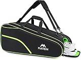 MATEIN Tennis Bag 6 Rackets, Large Protective Convertible Racquet Backpack with Shoes Compartment for Men Women, Sturdy Racket Bag with Cooler Pocket & Removeable Shoulder Strap for Sport Equipment