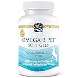 Nordic Naturals Omega-3 Pet, Unflavored - 90 Soft Gels - 330 mg Omega-3 Per Soft Gel - Fish Oil for Dogs with EPA & DHA - Promotes Heart, Skin, Coat, Joint, & Immune Health