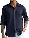 COOFANDY Men's Dress Shirt Formal Button Down 4 Way Stretch Athletic Fit Shirts