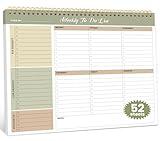 Weekly To Do List Notepad with 52 Undated Sheets（8.5"×11"）- Undated Weekly Planner Notepad for Office Desk Accessories and Supplies - Forest Shades