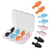 Earplugs for Sleeping,4 Pairs Noise Cancelling Silicone Earplugs for Sleeping Swimming Snoring Concerts