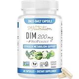 DIM Supplement 200 mg | Estrogen Balance for Women & Men | Hormone Balance, Hormonal Acne Support, Menopause Support, Antioxidant Support | Clean Label Project Certified, Vegan, Soy Free | 60 Ct.