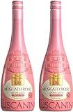 Tuscanini Italian Moscato Rose Sparkling Grape Juice, 25.3oz (2 Pack) | Non Alcoholic Sparkling Juice | Valentines Day Gift | Elegant Champagne Bottle | Imported from Italy | Great for Mocktails | Kosher