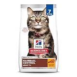 Hill's Science Diet Hairball Control, Senior Adult 7+, Hairball Control Support, Dry Cat Food, Chicken Recipe, 7 lb Bag