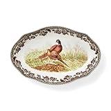 Spode Woodland 8.5" Side Dish - Pheasant Design, Home Décor - Dining Centerpiece, Earthenware - Microwave and Dishwasher Safe, Serving Plate for Main Courses, Appetizers, and More