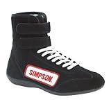 Simpson mens High-top automotive racing apparel, Black, 10 US