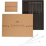 A Bar Above Cocktail Picks Combo – Metal Stir Sticks for Drink Garnish, Bloody Mary Skewers, Shrimp Cocktail & More – Stainless-Steel Cocktail Toothpicks for Appetizers – Cocktail Pick (12 pcs)