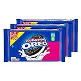 OREO Double Stuf Chocolate Sandwich Cookies, Family Size, 3 Packs