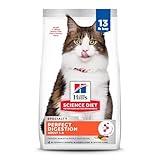 Hill's Science Diet Perfect Digestion, Adult 1-6, Digestive Support, Dry Cat Food, Chicken, Brown Rice, & Whole Oats, 13 lb Bag