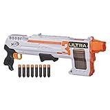 Nerf Ultra Three Blaster, Pump-Action, 8-Dart Internal Clip, 8 Ultra Darts, Compatible Only Ultra Darts