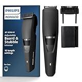 Norelco Philips Beard Trimmer and Hair Clipper - Cordless Grooming, Rechargeable, Adjustable Length, Beard Trimmer and Hair Clipper - No Blade Oil Needed - BT3230/41