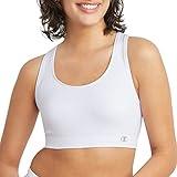 Champion, Infinity Racerback, Moderate Support, Seamless Sports Bra for Women, White, X-Small