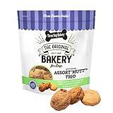 Three Dog Bakery Assort Mutt Cookie Trio, Soft Baked Treats for Dogs, Three Flavor; Oatmeal and Apple, Peanut Butter, and Vanilla, 3 Pound Bulk Resealable Pack