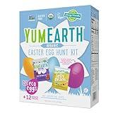 YumEarth Easter Egg Hunt Kit - 12 Eggs with Individually Wrapped Candy Snack Packs - Organic Gummy Fruits & Jelly Beans in Spring Flavors - Allergy Friendly, Gluten Free, Non-GMO, Vegan, No Artificial Flavors or Dyes