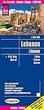 Lebanon + Beirut Travel Map - 1:200,000 (English, Spanish, French, German and Russian Edition)