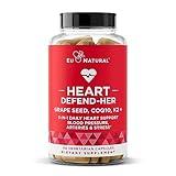 Heart Defend-Her Womens Heart Health Supplements – Advanced 3-in-1 Blend with Grape Seed Extract, Vitamin K2 MK-7, and CoQ10 – Support Blood Pressure, Artery and Bone Strength – 60 Vegetarian Capsules