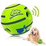 Large Wobble Dog Toys Ball,Shake Make Fun Giggle Sound, Squeaky Dog Toys Ball, Chewing Ball for Training Teeth Cleaning Herding Balls Indoor Outdoor Safe Dog Gifts for Medium Large Dogs