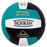 Tachikara Sensi-Tec Composite Colorful High Performance VolleyBall, Teal-White-Bk