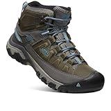 KEEN Women's Targhee 3 Mid Height Waterproof Hiking Boots, Magnet/Atlantic Blue, 7.5