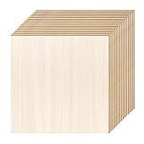 DIYDEC 18 Pack Basswood Sheets 6X 6 x 1/16 Inch Thin Plywood Wood Sheets Unfinished Wood Squares Boards Balsa Wood Sheets for Crafts Architectural Models Laser Cutting Wood Burning and Drawing