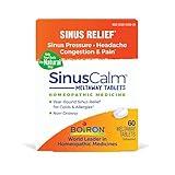 Boiron SinusCalm Tablets for Sinus Pain Relief, Runny Nose, Congestion, Sinus Pressure, Headache - 60 Count