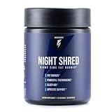 Night Shred Fat Burner and Natural Sleep Support | Ashwaganda, 5-HTP, CLA, Melatonin | Appetite Suppressant | Weight Loss Support Nighttime Fat Burning (60 Vegetarian Capsules)