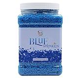 Decorating Sprinkles By FirstChoiceCandy- 2 LB - Colorful Jimmies Great For Topping for Bakery, Ice Cream, and Confectionary - Kosher Sprinkles In a Resealable Container (Blue)