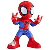 Spidey and his Amazing Friends Marvel Dance 'N Crawl Spidey, Interactive Plush Toy with 20 Phrases & Sounds, 2 Songs, Super Hero Toys for Kids 3 & Up