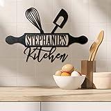 Metal Kitchen Sign Customized Kitchen Sign Personalized Metal Sign for Kitchen | Mom's Kitchen Sign | Kitchen Wall Art Housewarming Gift(Kitchen)