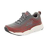 Skechers mens Max Cushioning Elite - Performance Walking & Running Shoe Sneaker, Charcoal/Red, 10 US