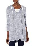 La Blanca Women's Sweater Hoodie Dress, Indigo/Beach Cozy, 1X