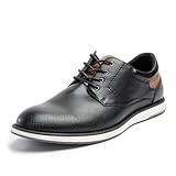 Cusolemore Men's Casual Dress Oxfords Sneakers, Round Toe, Anti-Slip TPR Outsole, Soft Lining for Business, Formal Events Black 11