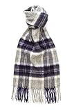 Glen Isla 100% Lambswool Scarf Tartan Silver Bannockbane Grey - Made In Scotland