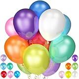 120Pcs Balloons Assorted Colors,12 Inch Latex Party Balloons for Birthday Party, Light Multi Color Balloons Rainbow Balloons for Wedding Baby Shower Supplies.(Assorted)