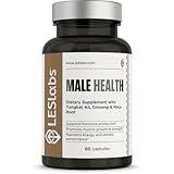 LES Labs Male Health – Enhance Hormone Production, Strength & Vitality, Drive & Endurance – Tongkat Ali, Ginseng, Maca & Boron – Non-GMO Supplement – 60 Capsules