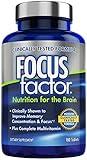 Focus Factor Brain Supplement Multivitamin Improve Memory and Clarity Boost Concentration Neuro Energy Learning Reasoning for Men and Women 180 Tablets