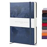 Beechmore Books Travel Planner, Navy | Vegan Leather Hardcover with Thick 120gsm Lined Paper | Travel Checklists & 8 Trip Sections | Gift Box | for Gap Year Travelers, Honeymoon & Holidays