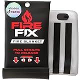 Fire Fix Emergency Fire Blanket for Home & Kitchen | 1-Pack + Mount | Fire Extinguisher for Camping Gear, Car Safety, Hiking, Survival Kit & Welding | Flame Retardant Preparedness Supplies 39" x 39"