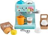 Fisher-Price Toddler Toy Laugh & Learn Learn & Serve Coffee Cafe Playset with Smart Stages & 10 Pretend Play Pieces for Ages 18+ Months