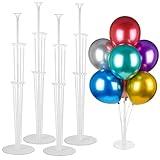 Voircoloria 4 Sets Balloon Stand Kits, Balloon Sticks Holder with Base for Table Graduation Birthday Baby Shower Gender Reveal Party Decorations