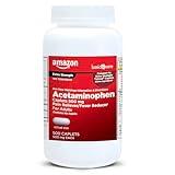 Amazon Basic Care Extra Strength Pain Relief, Acetaminophen Caplets, 500 mg, Pain Reliever/Fever Reducer, 500 Count (Packaging may vary)