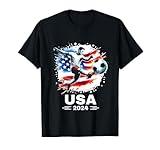 American Flag Soccer Shirt Boys Men Women Girls Soccer 2024 T-Shirt