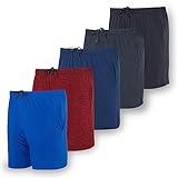 5 Pack: Mens 5 Inch Gym Shorts Running Workout Dry Fit Athletic Active Short for Men with Pockets Inseam Basketball Fitness Quick Training Summer Tennis Sport Exercise Track Casual Work - Set 4, L